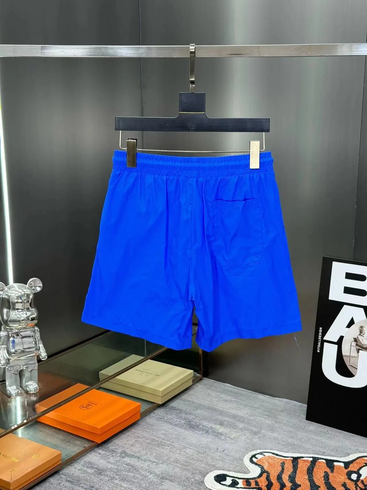 Moncler Logo Print Neon Yellow Swim Shorts Swimwear - 66