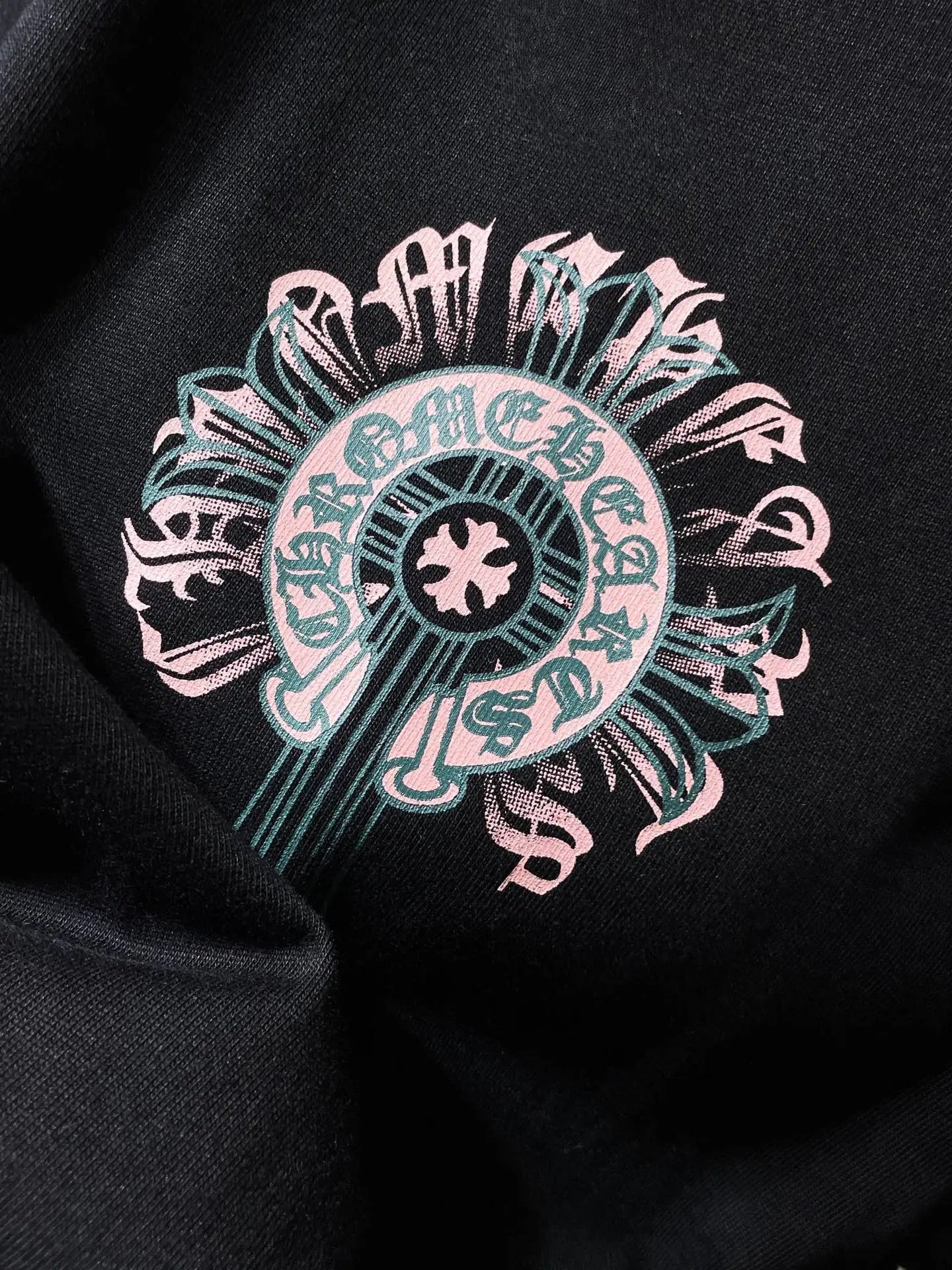 Chrome Hearts Cross Logo Mint Green Print T-Shirt - 19