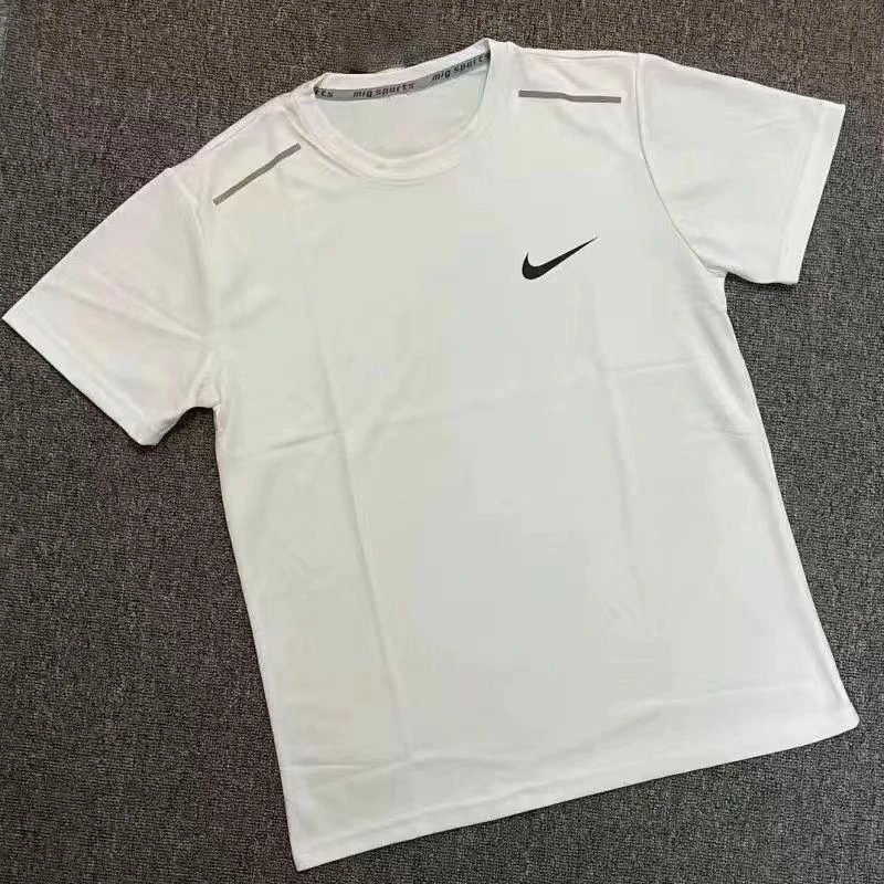 Reflective hook quick drying short sleeved single piece white