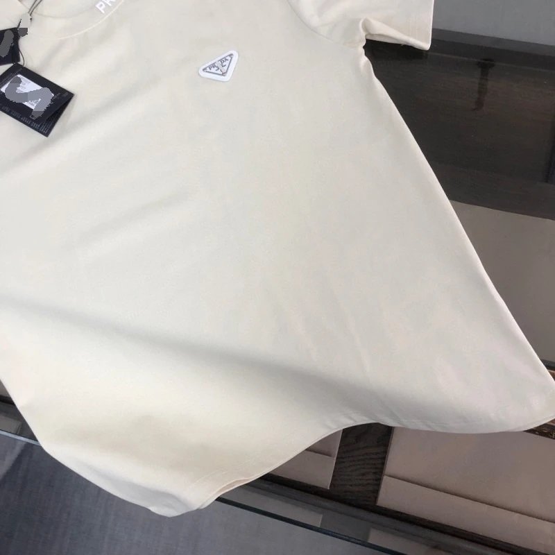 Prada Re-Nylon Triangle Logo White T-Shirt - 6