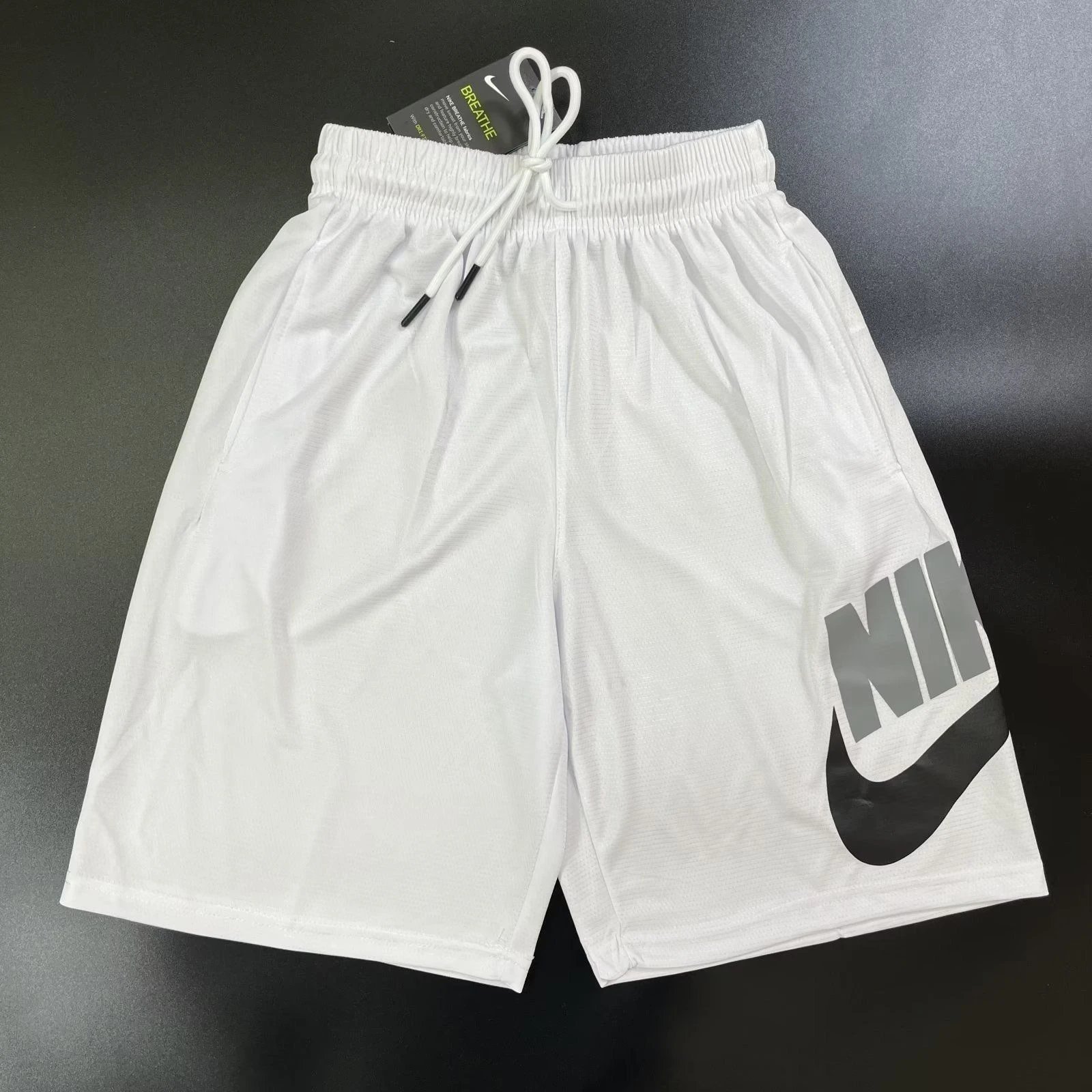 Nike Shorts White Black Logo