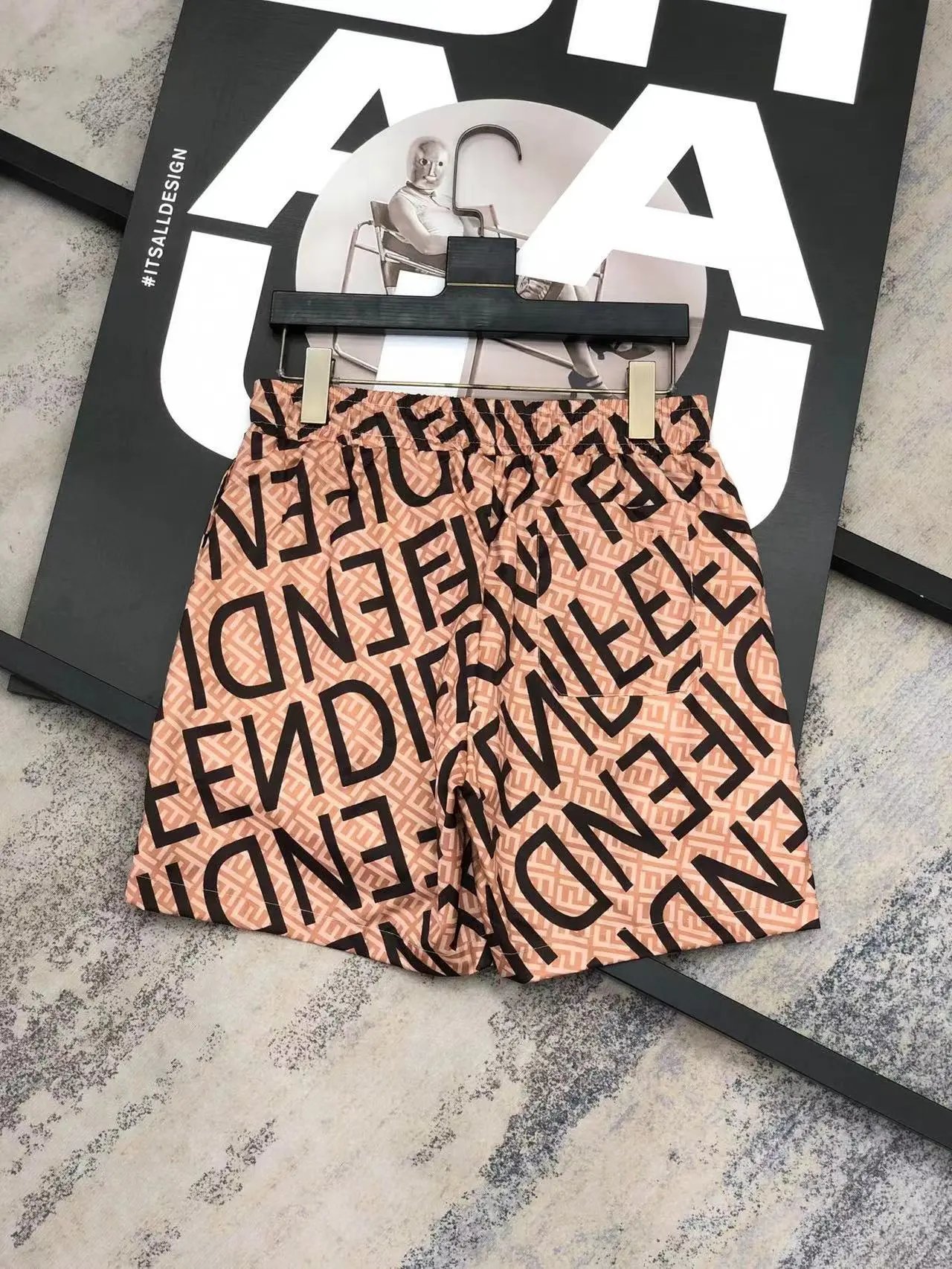 Fendi FF Monogram Swim Shorts Navy - 19