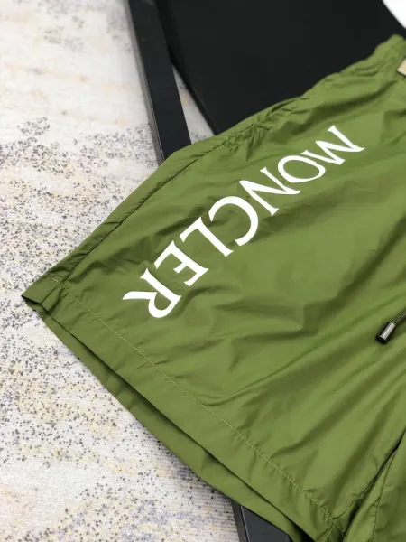 Moncler Logo-Print Nylon Shorts Black - 46