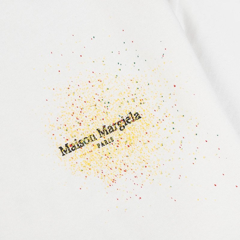 Maison Margiela Paint Splatter Logo T-Shirt Black - 8