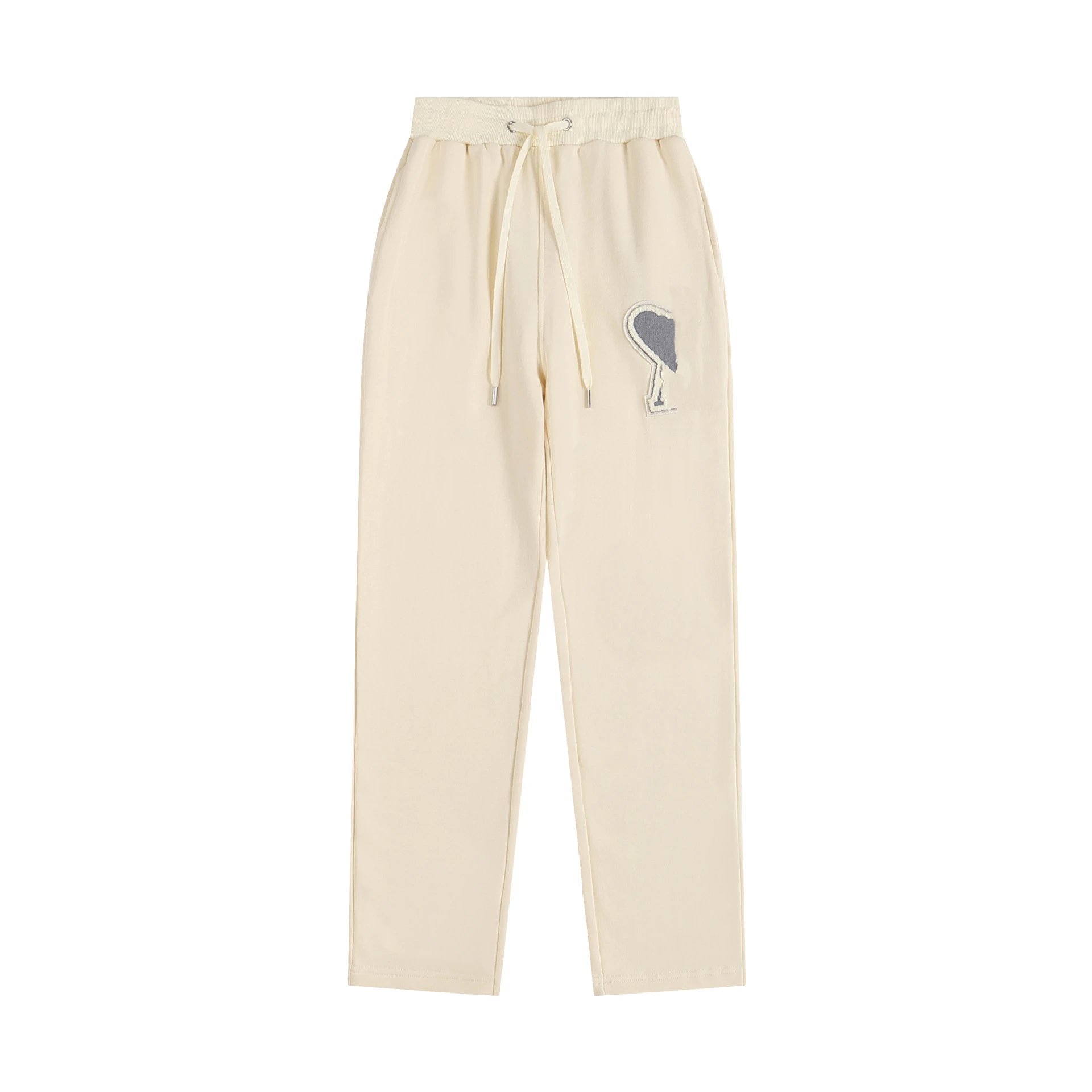 Design Embroidered Heart Sweatpants White - 5