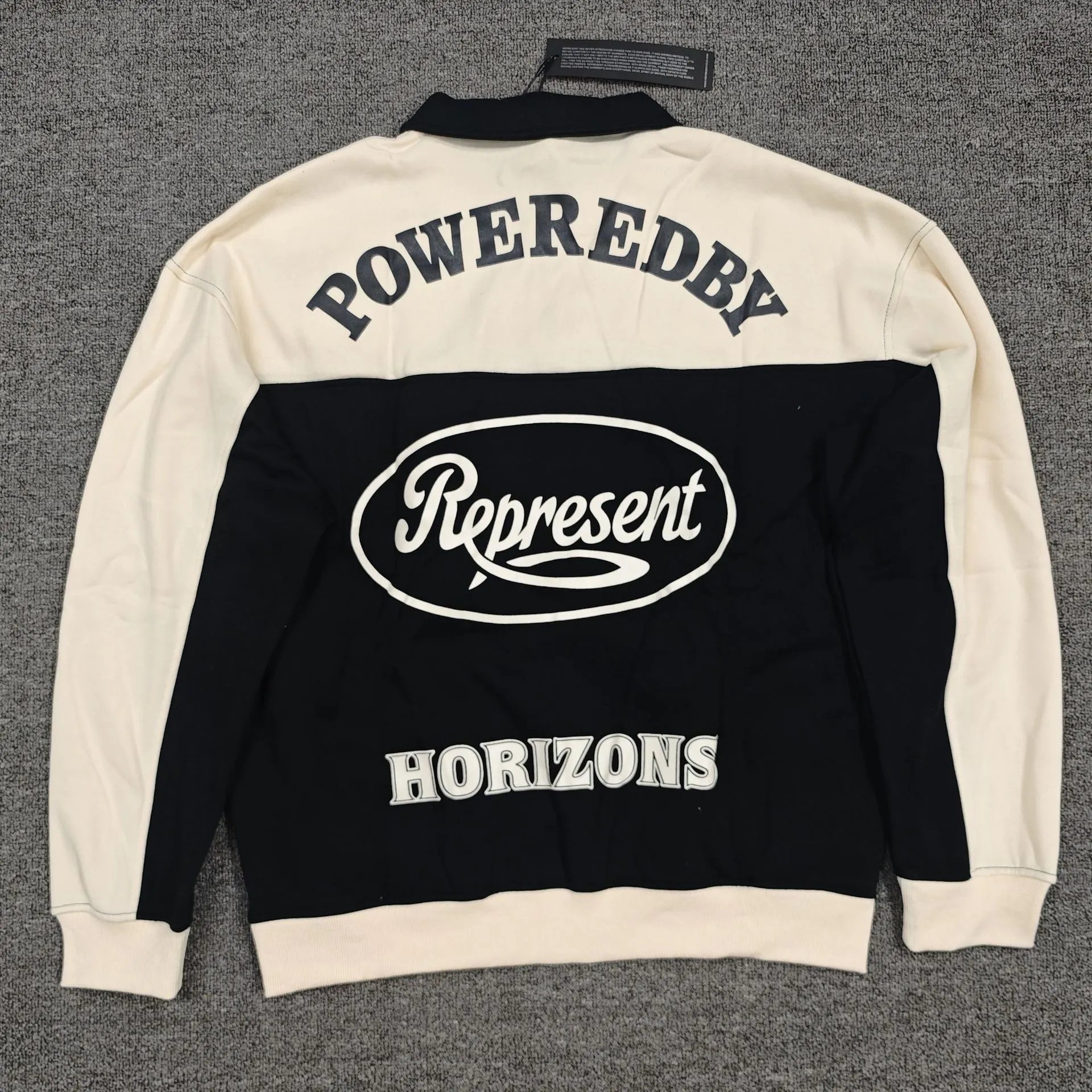 Represent Pegasus Half-Zip Sweatshirt Beige and Brown - 14