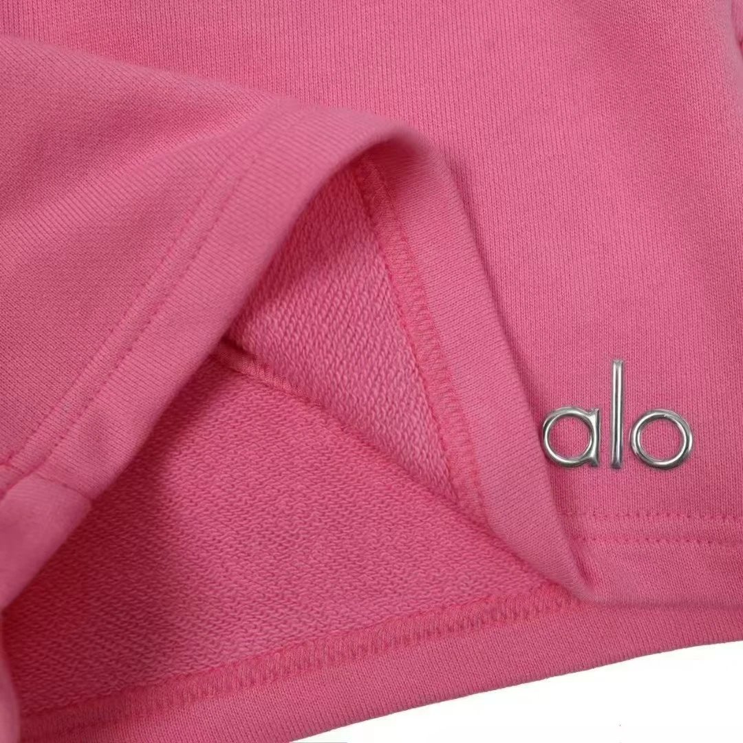Alo Yoga Shorts Pink Activewear Shorts - 14