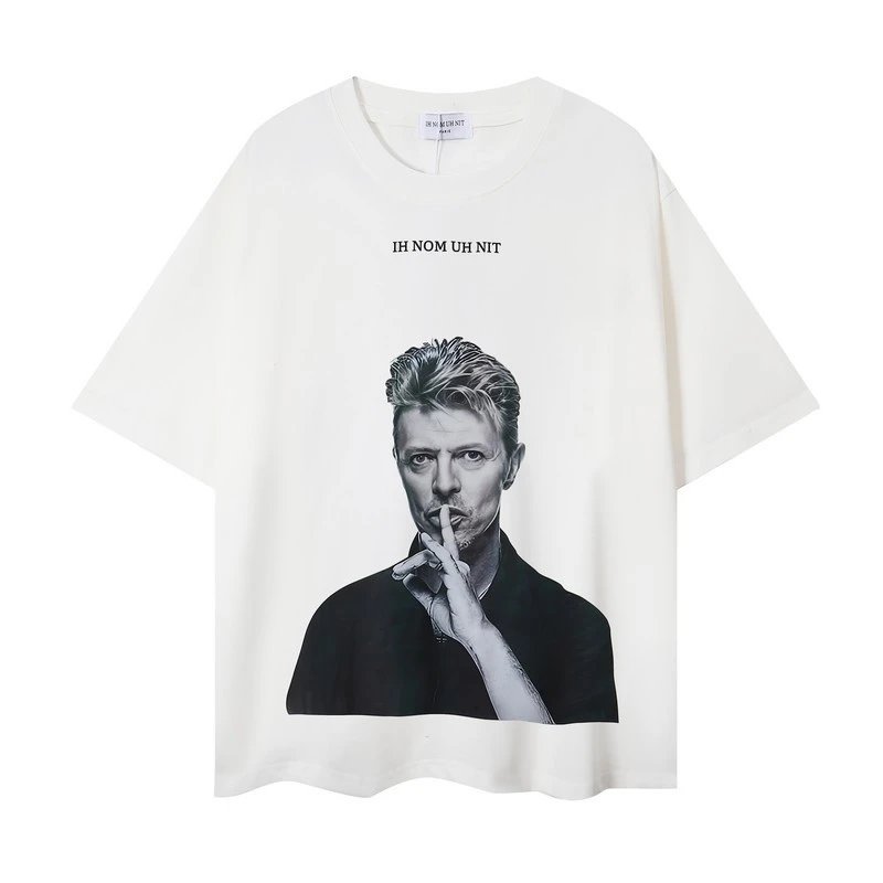 Ih Nom Uh Nit Celebrity Portrait Silence Graphic Tee White