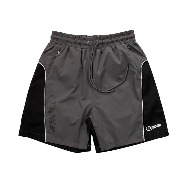 Trapstar Panelled Track Shorts Beige/Brown Shorts - 9