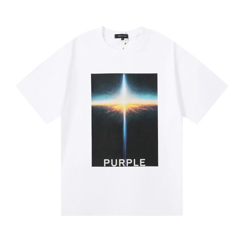 Purple Brand Cosmic Light Graphic Tee White