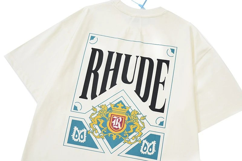 Rhude Palm Racing Graphic T-Shirt Beige - 18