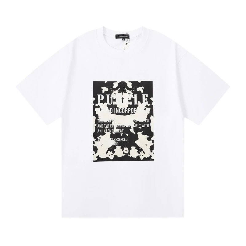 Purple Brand Incorporated Camo Print Tee White