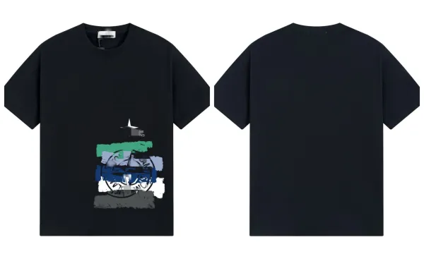 Dior x Stone Island Collaboration Logo T-Shirt White - 7