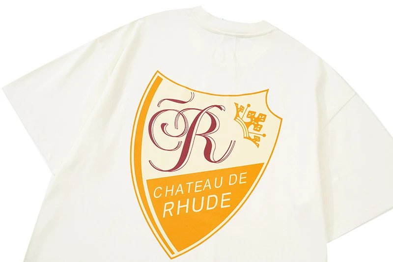 Rhude Palm Racing Graphic T-Shirt Beige - 14
