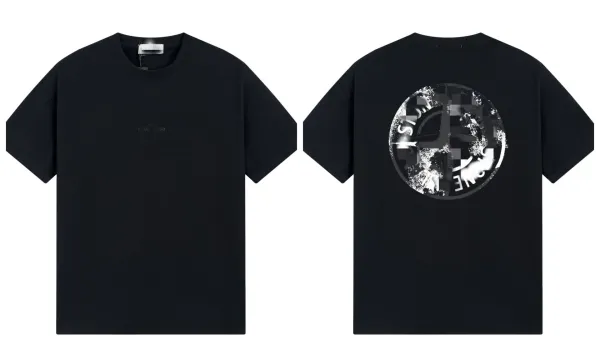 Stone Island Compass Logo Black T-Shirt - 1