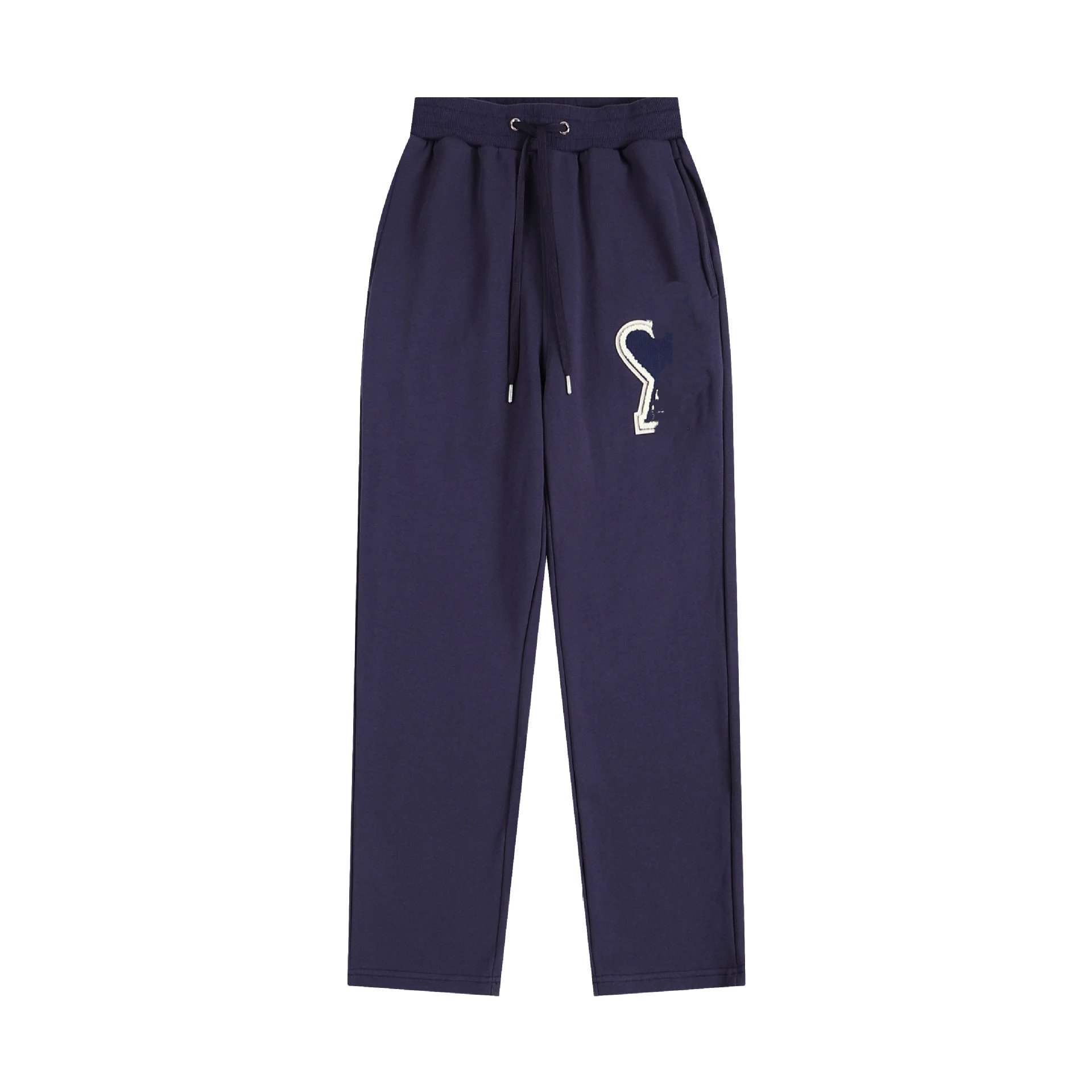 Design Embroidered Heart Sweatpants White - 4