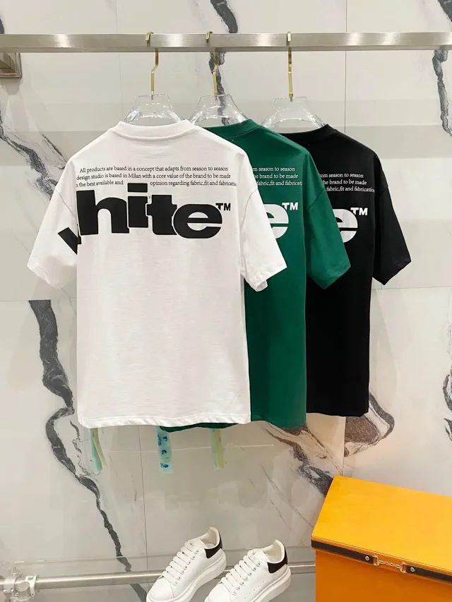 Off-White T-Shirts Arrow Logo Print Crewneck T-Shirt product detail image 11