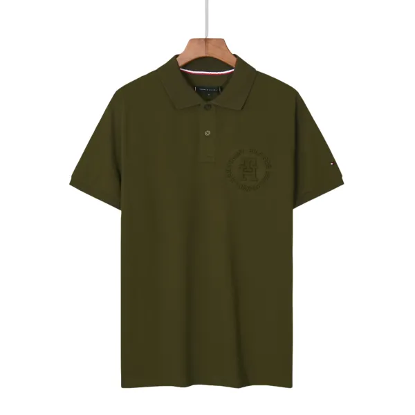 Tommy Hilfiger Embossed Logo Navy Polo - 21