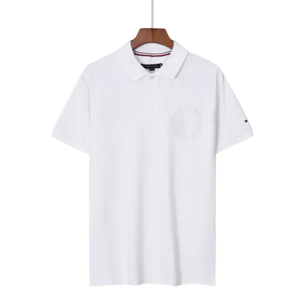 Tommy Hilfiger Embossed Logo Navy Polo - 23