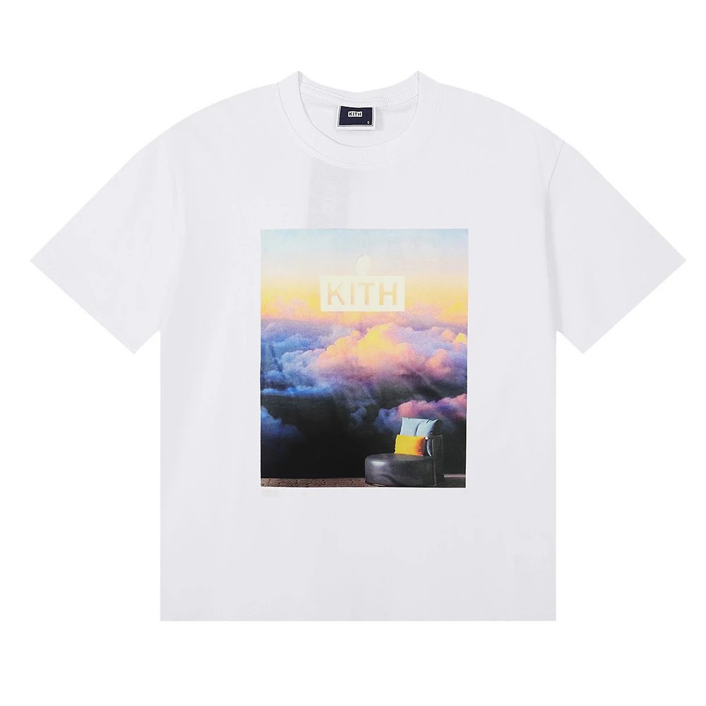 Kith Tom Farra Sunset Clouds Sofa Tee White
