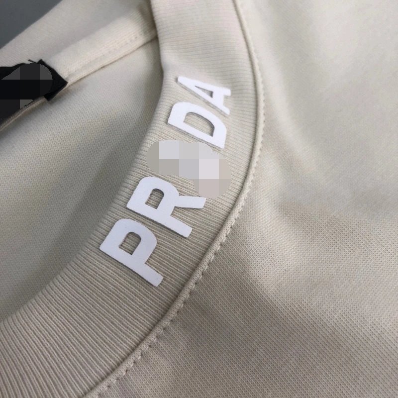 Prada Re-Nylon Triangle Logo White T-Shirt - 5