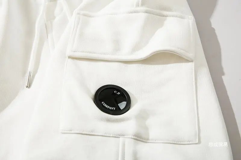Stone Island White Cargo Shorts with Compass Patch - 16