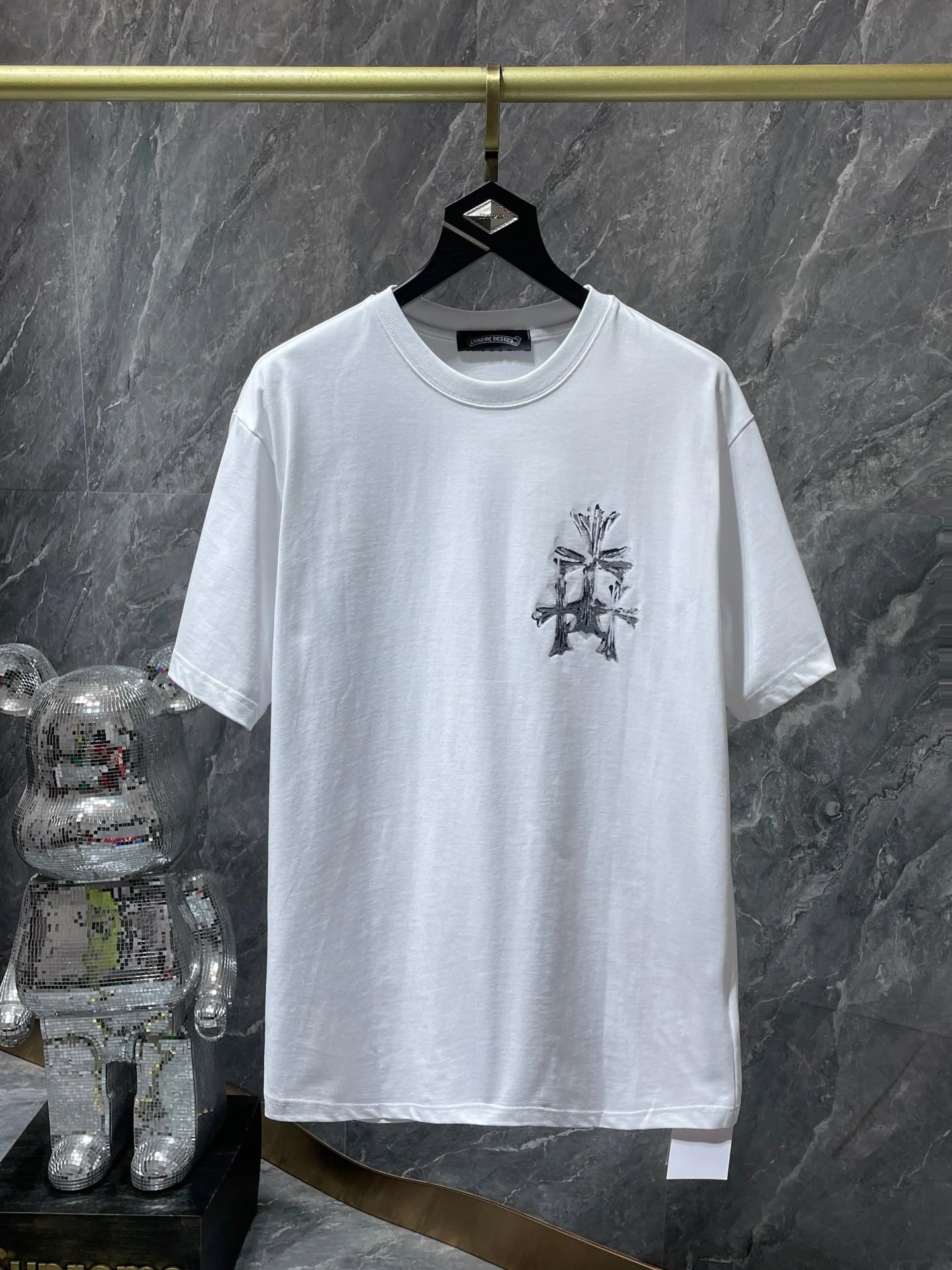 Chrome Hearts Cross Logo Mint Green Print T-Shirt - 41