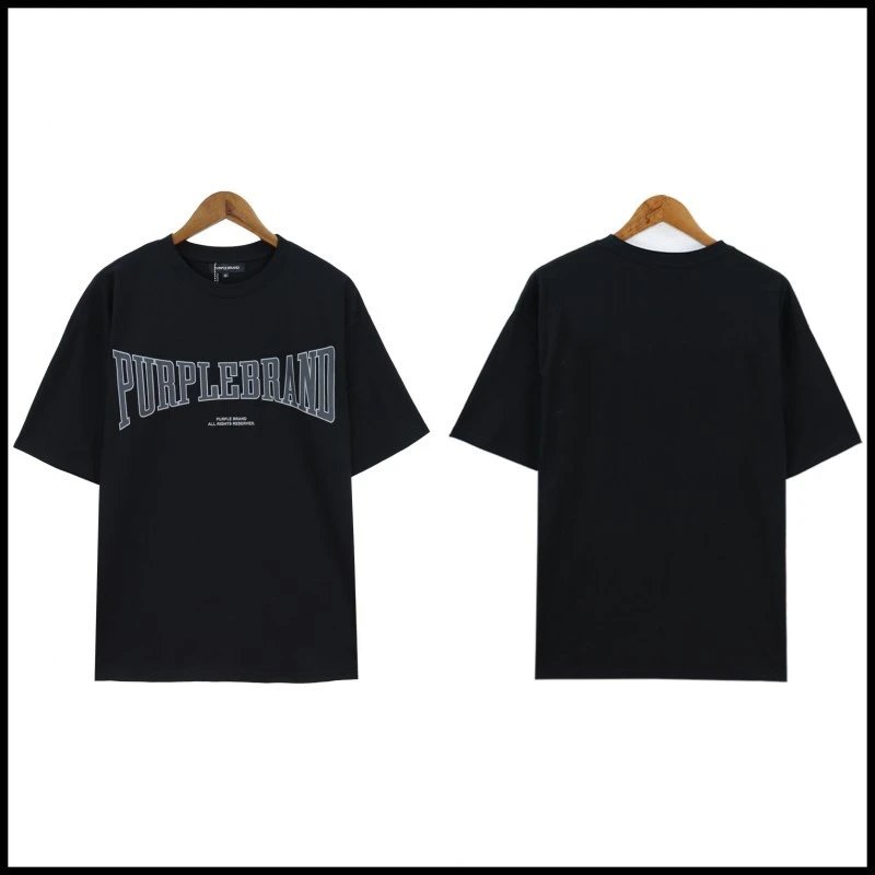 Purple Brand Arch Wordmark Tee Black Grey
