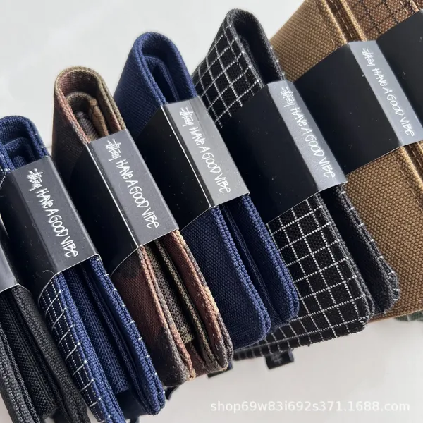 Stüssy Grid Pattern Short Wallet Black - 24