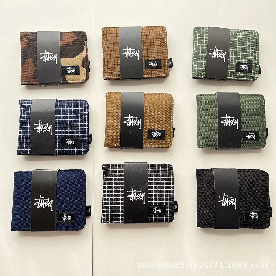 Stussy Grid Camo Canvas Wallet