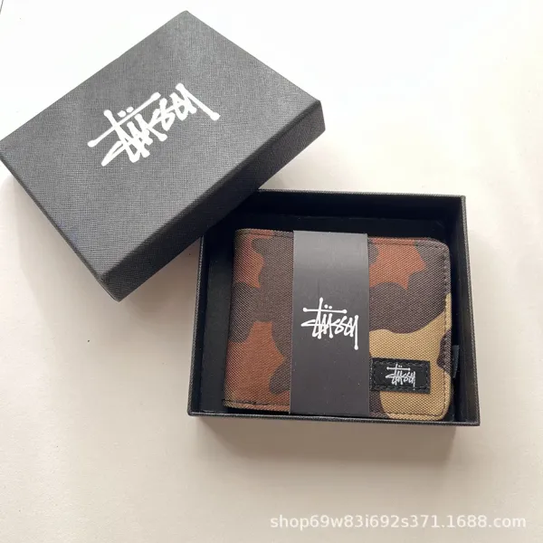 Stüssy Grid Pattern Short Wallet Black - 11
