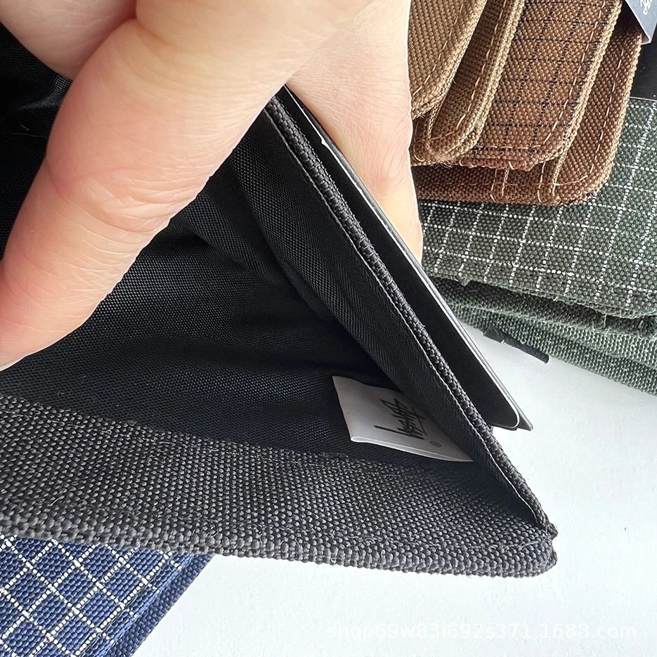 Stüssy Grid Pattern Short Wallet Black - 16