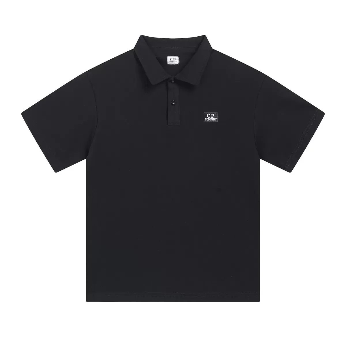 CP Company Box Logo Polo Shirt Black