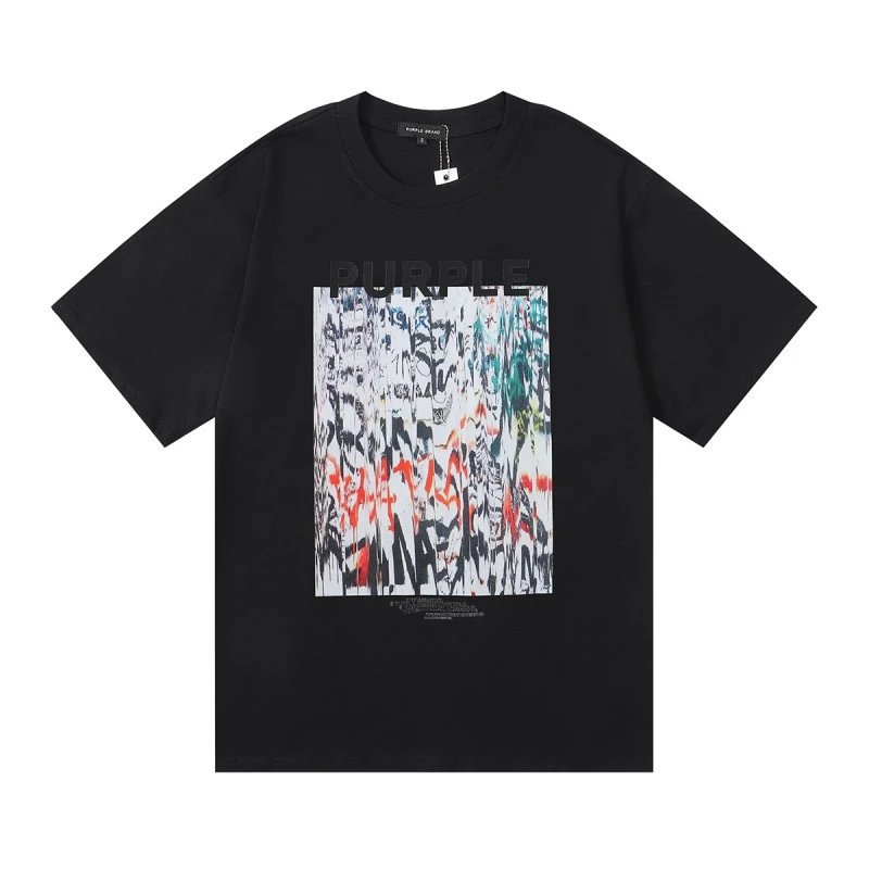 Purple Brand Graffiti Graphic Tee Black