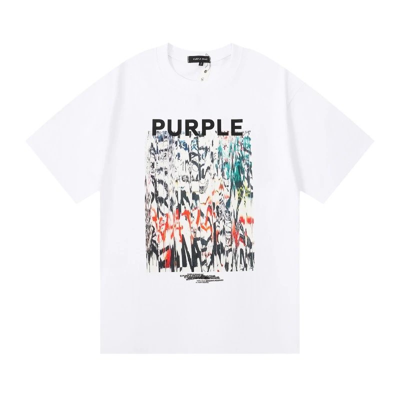 Purple Brand Graffiti Graphic Tee White