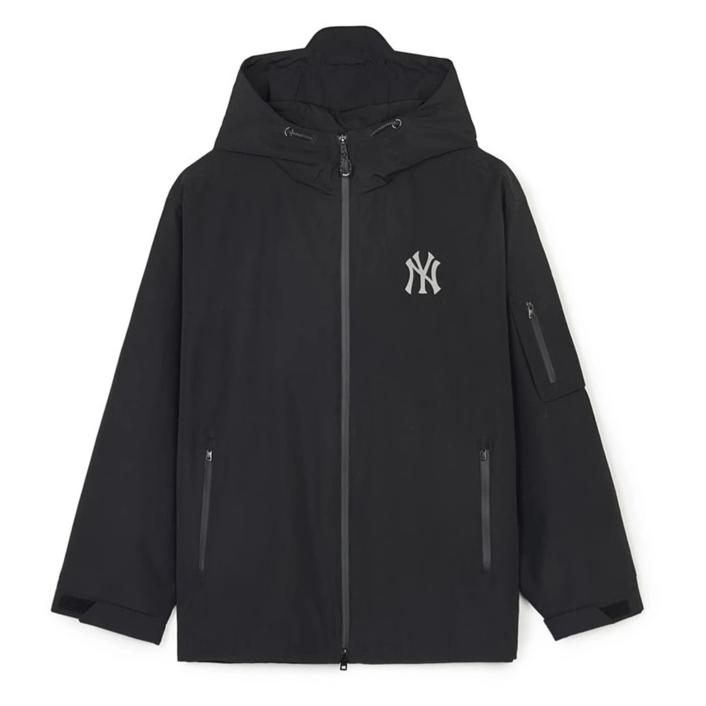 MLB New York Yankees Black Hooded Windbreaker Jacket - 3
