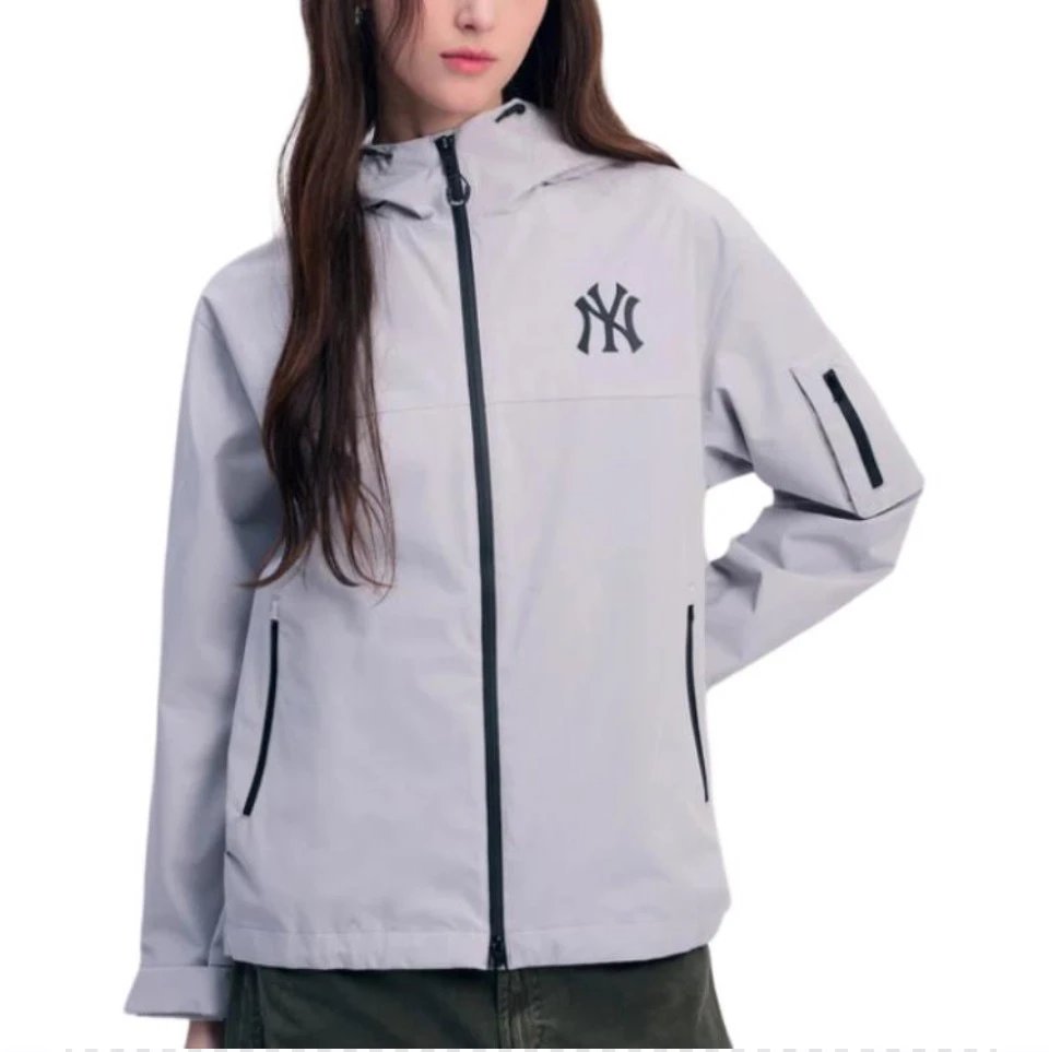 MLB New York Yankees Black Hooded Windbreaker Jacket - 7