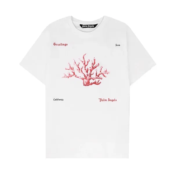 Palm Angels Palm Leaf Graphic Black T-Shirt - 32