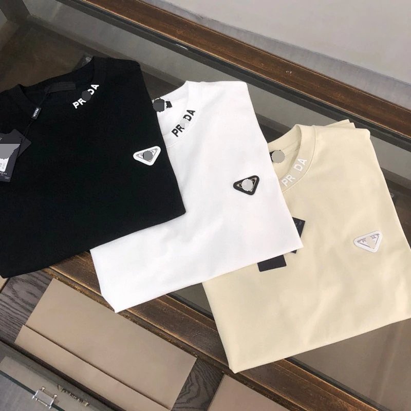 Prada Re-Nylon Triangle Logo Black T-Shirt product detail 2 in Litbuy spreadsheet finds