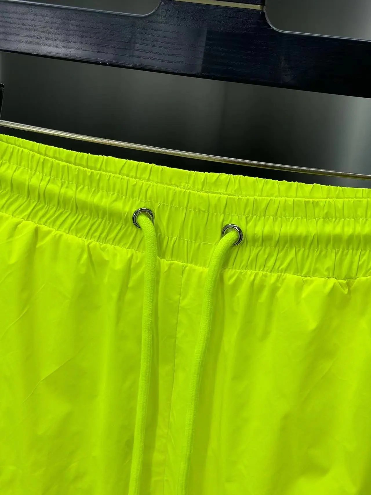 Moncler Logo Print Neon Yellow Swim Shorts Swimwear - 25