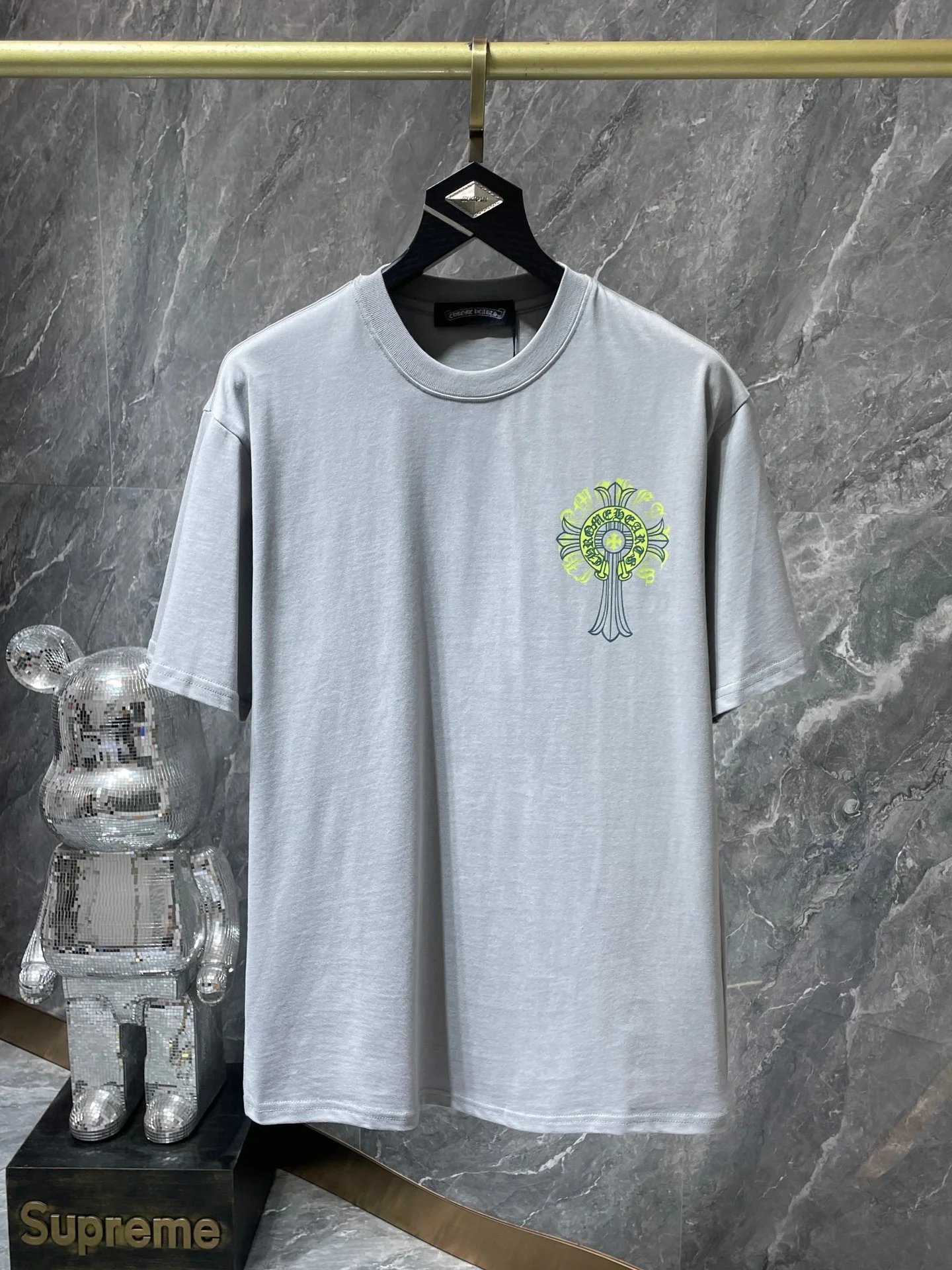Chrome Hearts Cross Logo Mint Green Print T-Shirt - 21