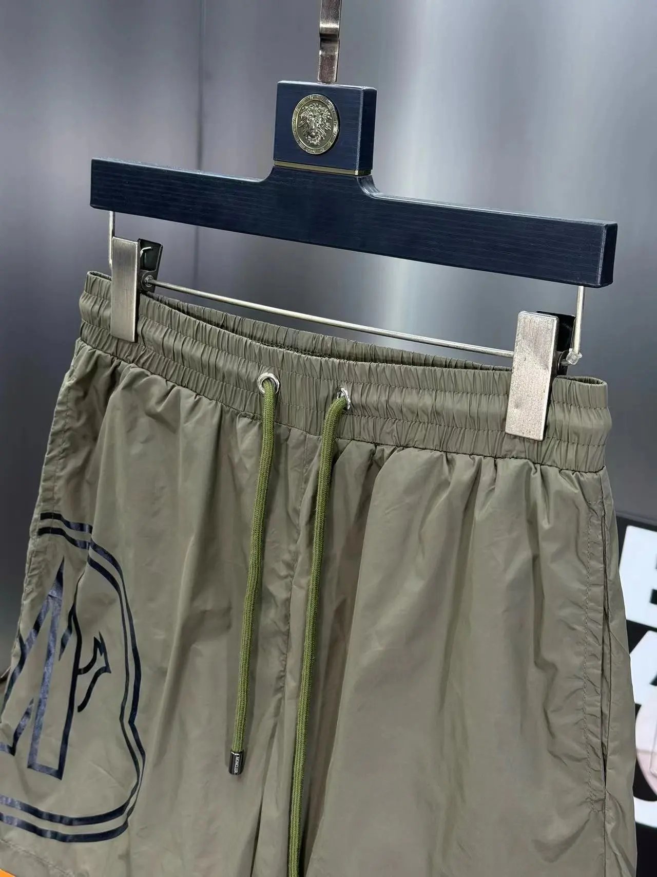 Moncler Logo Print Neon Yellow Swim Shorts Swimwear - 81