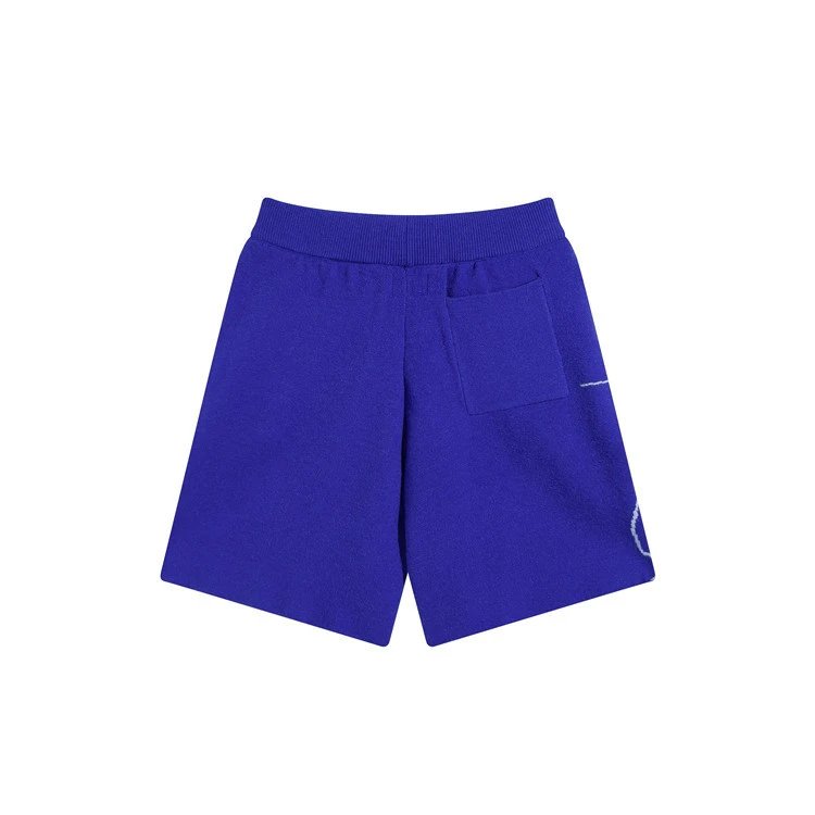 Edu-Drawstring Knitted Wool Casual Loose Shorts for Men and Women 5