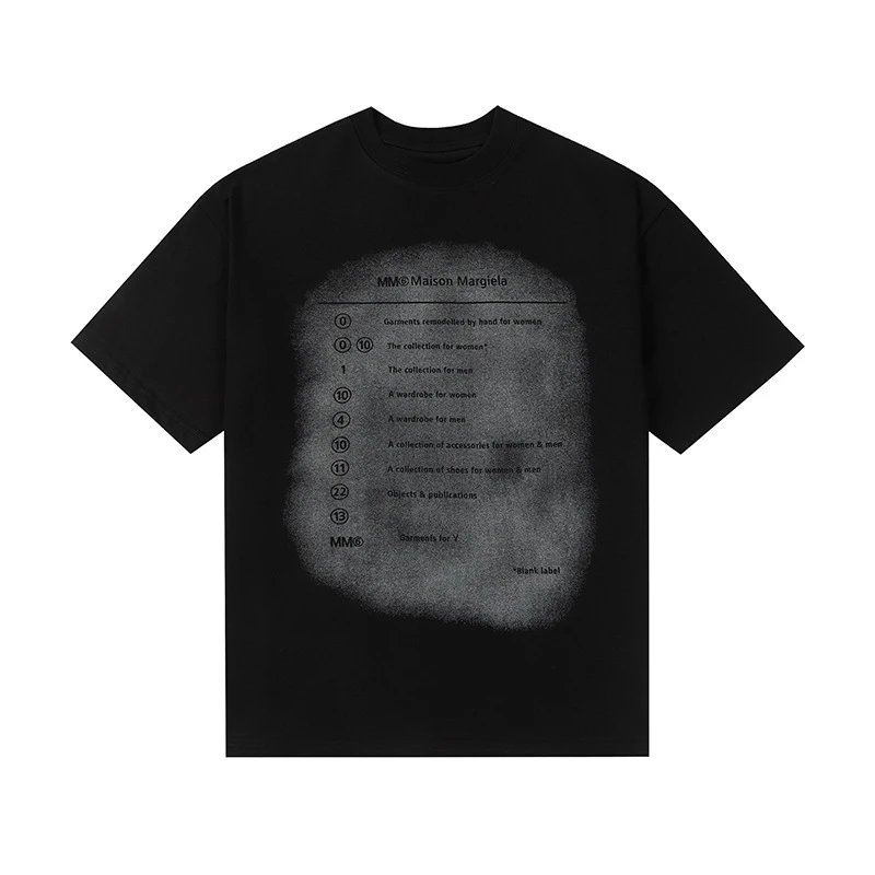 Maison Margiela Paint Splatter Logo T-Shirt Black - 24