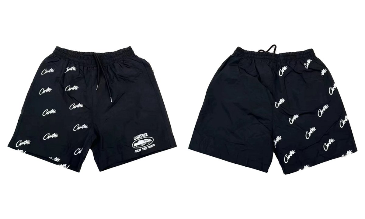 Corteiz All-Over Logo Black Shorts product detail 8 in Litbuy spreadsheet finds