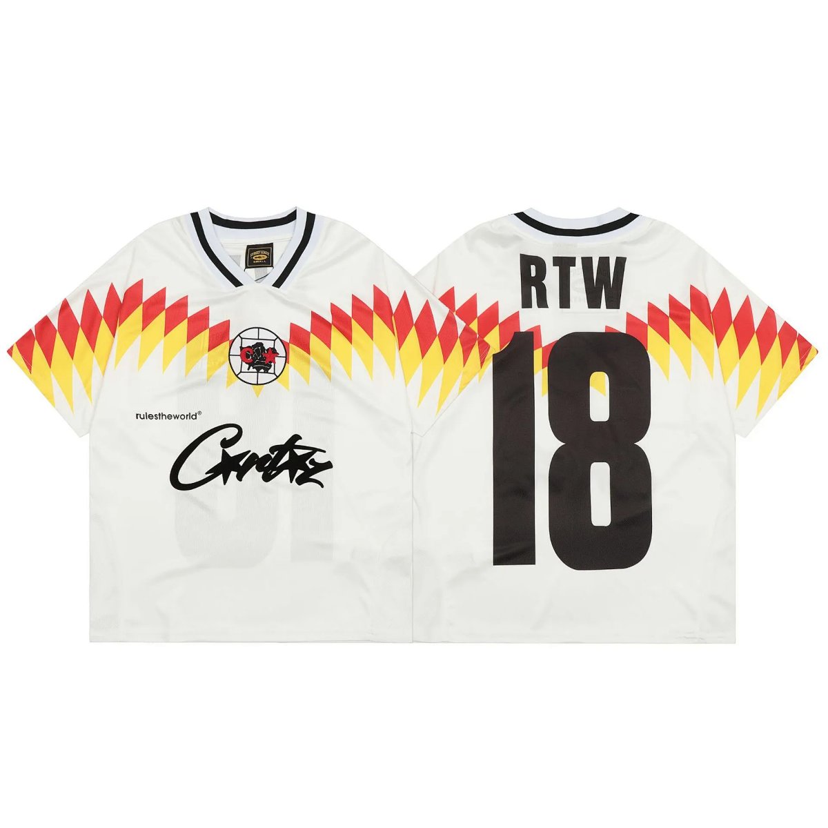 Corteiz Rules the World Black and White Soccer Jersey product detail 25 in Litbuy spreadsheet finds