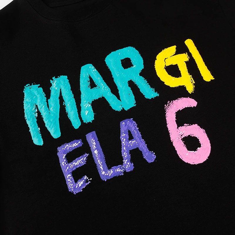 Maison Margiela Paint Splatter Logo T-Shirt Black - 50