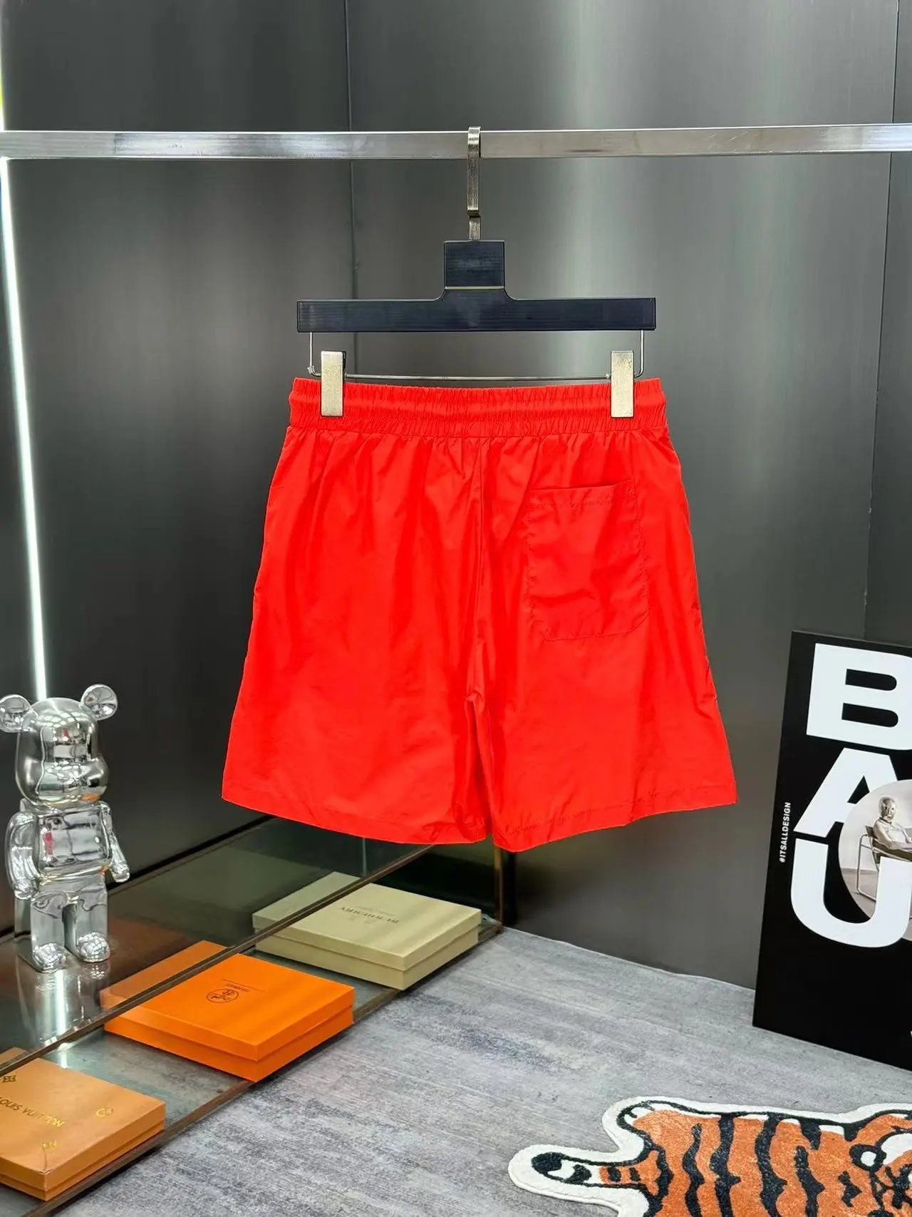 Moncler Logo Print Neon Yellow Swim Shorts Swimwear - 57