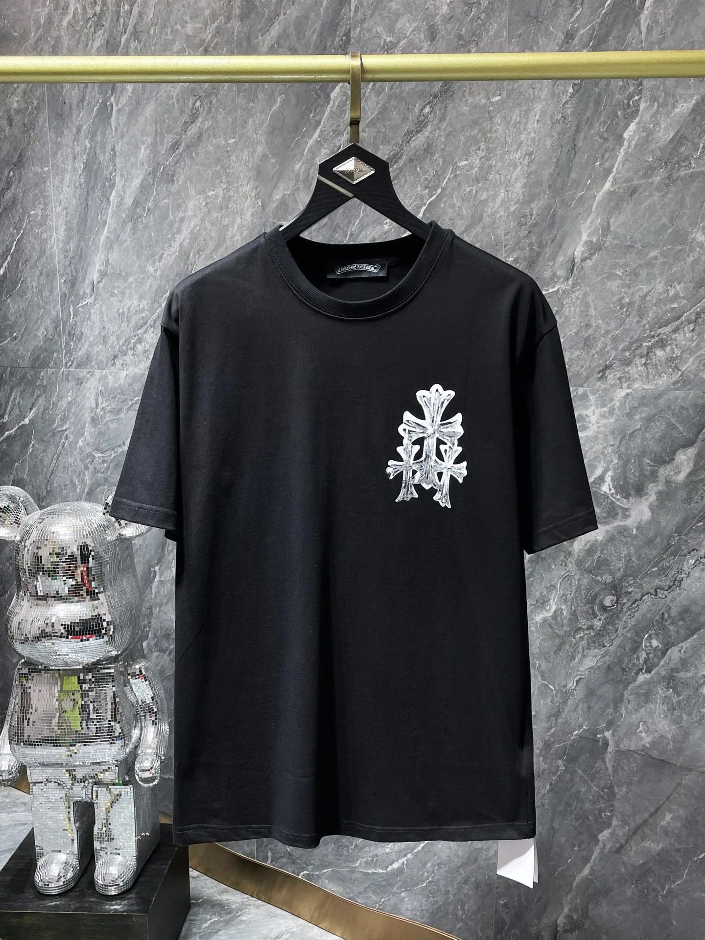 Chrome Hearts Cross Logo Mint Green Print T-Shirt - 45