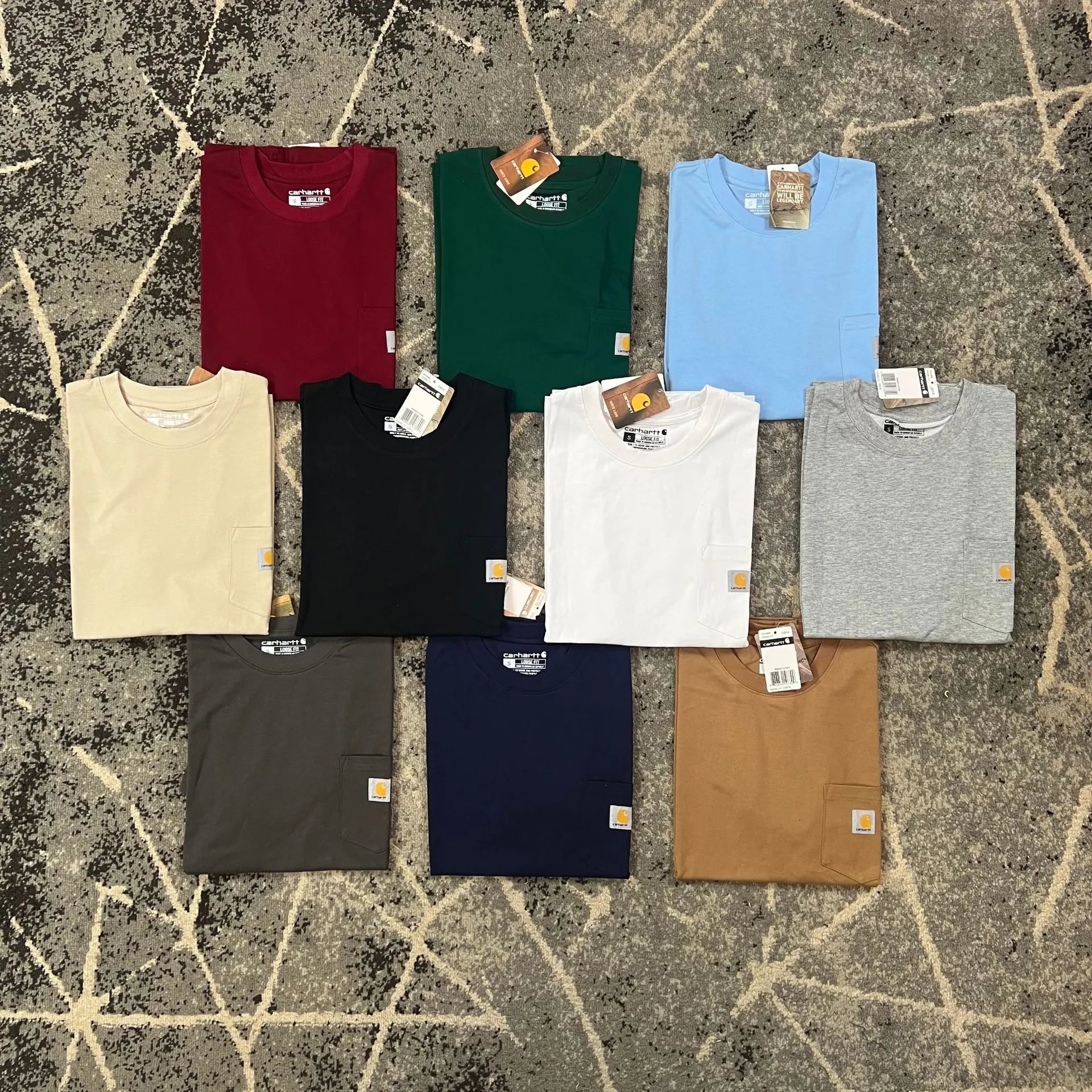 Carhartt Work In Progress Carhartt WIP Pocket T-Shirt Heather Gray T-Shirt T-Shirts - 3